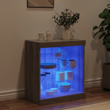 Sideboard with LED Lights Grey Sonoma 60.5x37x67 cm 836698