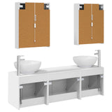 Bathroom Cabinet Set 5 pcs White Engineered Wood 3406487