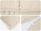 Cushion Cover 12 pcs HOUTEN Cream 40 x 40 cm Chenille Fabric 916869
