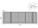 Gabion with 3.5 mm Wire and 5x2.5 cm Mesh 450x50x200 cm 3461907