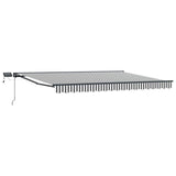 Manual Awning Frame with LEDs Anthracite and White 4 x 2 m 3420788