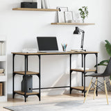 Desk with Shelf Artisan Oak 140 x 50 x 75 cm Engineered Wood 886269