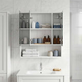 Bathroom Mirror Cabinet White 60 x 14.5 x 70 cm Engineered wood 889183