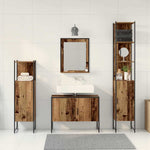 Bathroom Furniture Set with Door 4 pcs Brown 33 x 33 x 185.5 cm 3334402