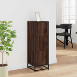 Highboard Brown Oak 35.5x35x106.5 cm Engineered Wood and Metal 849068