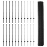 Welded Wire Fence 50 x 1.2 m PVC-Coated Steel Grey Mesh 3336897
