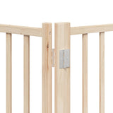 Dog Gate with Door Foldable 12 Panels 600 cm Poplar Wood 3155698