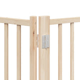 Dog Gate with Door Foldable 15 Panels 750 cm Poplar Wood 3155699