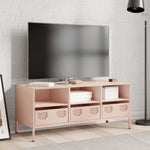 ZNTS TV Cabinet Pink 101.5x39x43.5 cm Cold-rolled Steel 851323