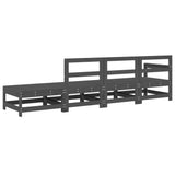 4 Piece Garden Lounge Set Grey Solid Wood Pine 825536