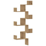 Wall Corner Shelf Artisian Oak 45x45x147 cm Engineered Wood 852644