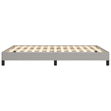 Bed Frame without Mattress Light Grey 135x190 cm Double Fabric 349824