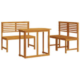 Garden Bistro Set 3 pcs Brown Solid Acacia Wood 3328695
