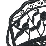Garden Bench 100 cm Cast Aluminium Black 317740