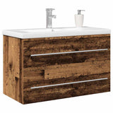 Bathroom Sink Cabinet 2 pcs Old Wood 80 x 38.5 x 48 cm 3333135