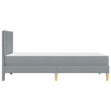 Bed Frame with Mattress Light Grey 90 x 190 cm Fabric 3415250