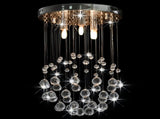 Ceiling Lamp with Crystal Beads Silver Sphere 3 x G9 Bulbs 281575