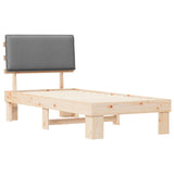 Bed Frame with Upholstered Headboard Light Grey 90 x 190 cm 877314