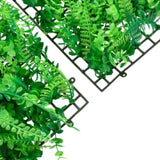 Artificial Fern Leaf Fence 24 pcs Green 40x60 cm 366647