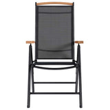 Garden Chair Set of 6 Black Plywood Standard Foldable 312187
