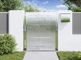 Garden Gate 85 x 144 cm Stainless Steel Silver Lockable 3402581