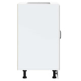 Sink Base Cabinet Lucca High Gloss White Engineered Wood 853679