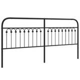Metal Replace Headboard Black 200 cm 376638