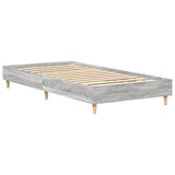 Bed Frame No Mattress Grey Sonoma 100x200 cm Engineered Wood 861044