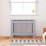 Radiator Cover 2 pcs Grey 112x19x81.5cm Engineered Wood 3403228