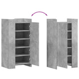 ZNTS Shoe Cabinet Concrete Grey 52x37.5x100 cm Engineered Wood 848440