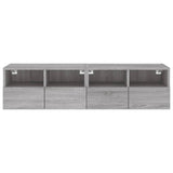 TV Wall Cabinets 2 pcs Grey Sonoma 60x30x30 cm Engineered Wood 836865