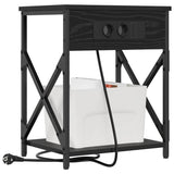 Bedside Cabinet Black Oak 41 x 31 x 51 cm Engineered Wood 859505