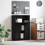 Desk with Door Black Oak 71.5 x 31.5 x 106.5 cm Engineered Wood 869483