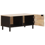 Coffee Table White 80 x 50 x 40 cm Solid Mango Wood 4017868