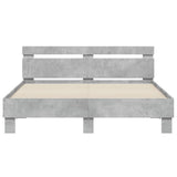 Bed Frame without Mattress Concrete Grey 150x200 cm King Size 3207416