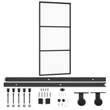 Sliding Door with Hardware Set ESG Glass&Aluminium 90x205 cm 3081940
