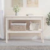 Console Table White 110x40x75 cm Solid Wood Pine 814300