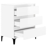 Sideboard High Gloss White 60x35x70 cm Engineered Wood 823050
