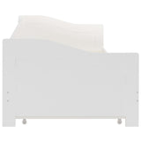 Pull-out Sofa Bed Frame without Mattress White Pinewood 90x200 cm 283149