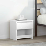 Bedside Cabinets 2 pcs High Gloss White 40x30x39 cm Engineered Wood 803456