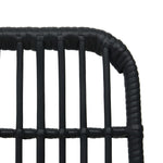 3 Piece Bistro Set Poly Rattan Black 48585