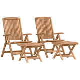 Garden Dining Set 4 pcs Brown Solid Teak Wood 3375780