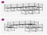Outdoor Sofa Set 8 pcs Natural Solid Acacia Wood 3366582