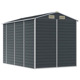 Garden Shed Anthracite Galvanised Steel Large Garden Shed 3188255