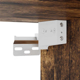 Garage Wall Cabinets 2 pcs Smoked Oak Engineered Wood 860652