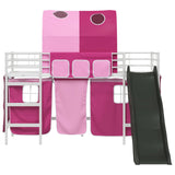 Kids'Loft Bed Frame White and Pink 75 x 190 cm Metal 42020864