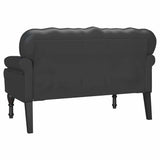 Bench Black 119.5 x 64.5 x 75 cm Faux Leather 42019299