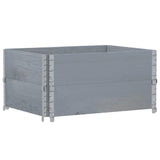 Pallet Collars 2 pcs Grey 80x60 cm Solid Wood Pine 4010270