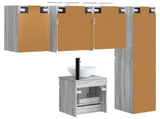 Bathroom Cabinet Set 5 pcs Grey Sonoma Engineered Wood 3407348