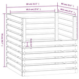 Composter 80x80x78 cm Solid Wood Pine 822187